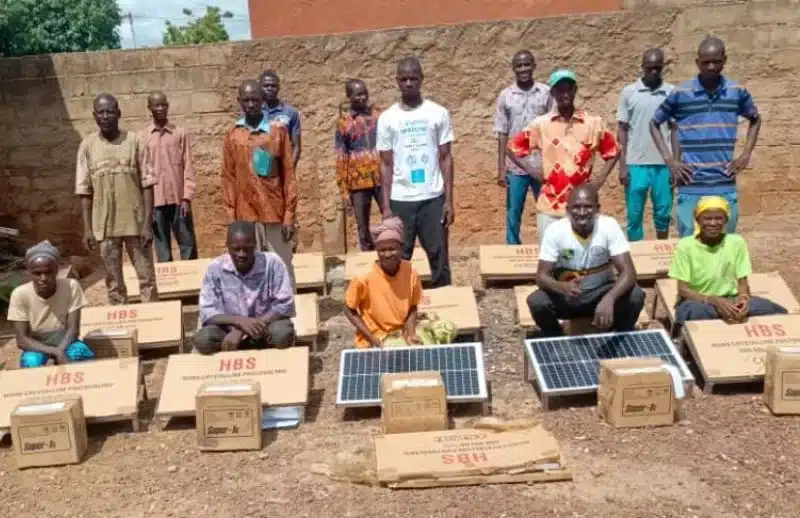 Each of the 15 heads of household who received solar kits